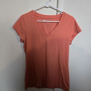 Valerie Bertinelli Short Sleeve Coral Shirt XL